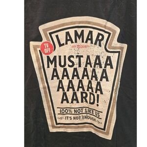 Gildan Hammer Kendrick Lamar Not Like Us Mustard Graphic T-Shirt Mens XL Black